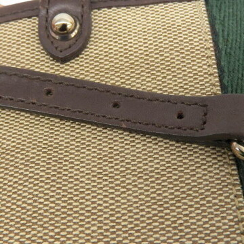 Gucci Sherry Interlocking GG Handbag Canvas Leather Beige - Picture 7 of 8